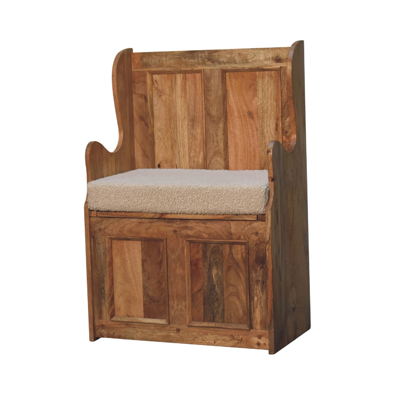 Chew Seat Cream Boucle Mini Monks Bench