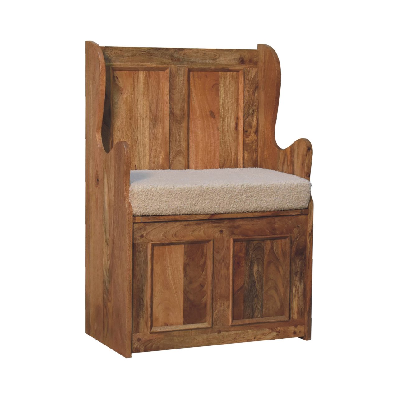 Chew Seat Cream Boucle Mini Monks Bench
