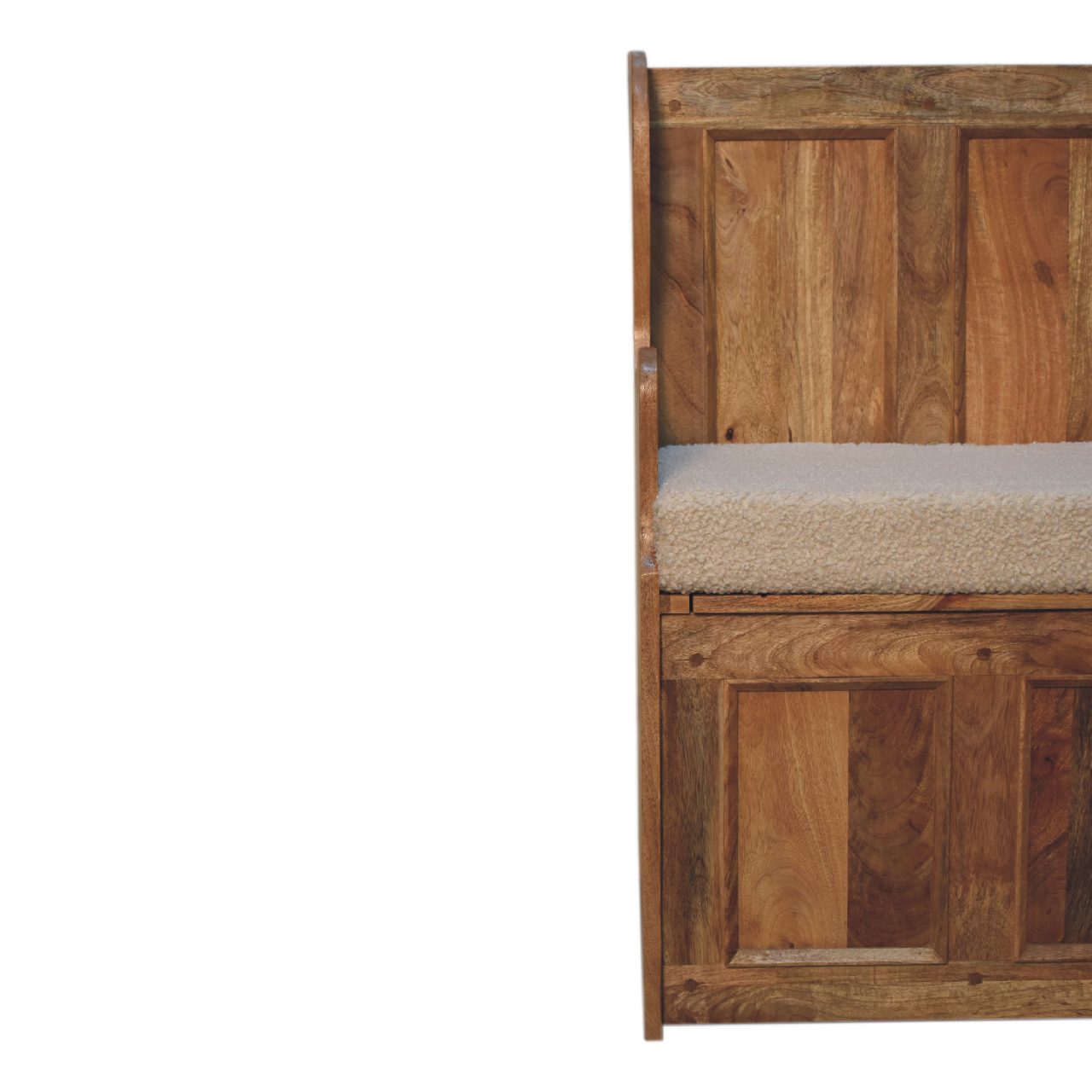 Chew Seat Cream Boucle Mini Monks Bench