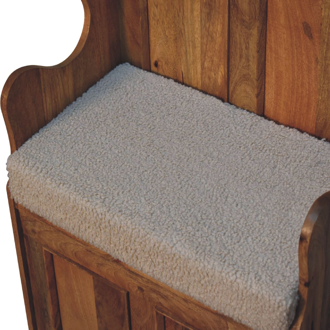 Chew Seat Cream Boucle Mini Monks Bench