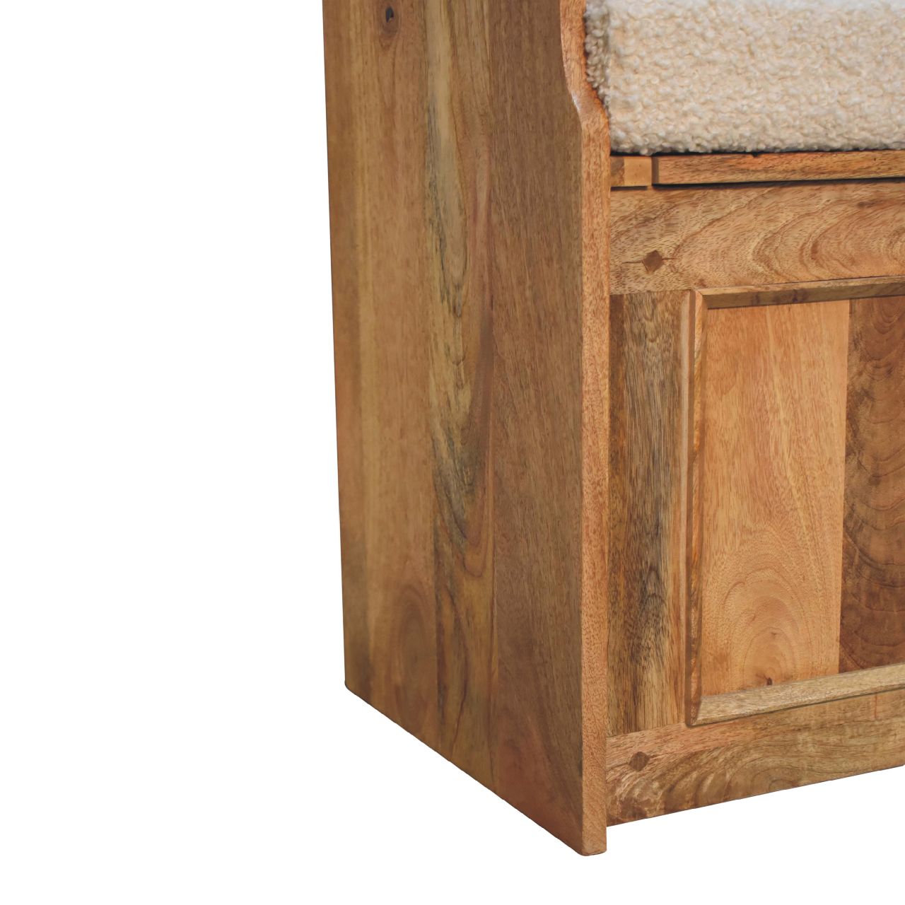 Chew Seat Cream Boucle Mini Monks Bench