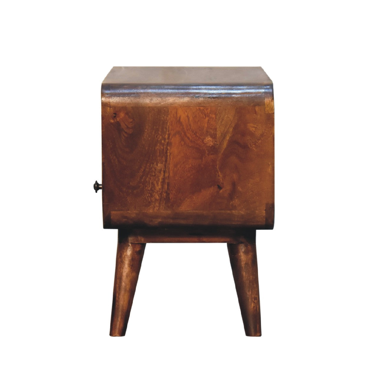 FusionFinesse Mini Chestnut Curved TV Stand - Furniture One Shop