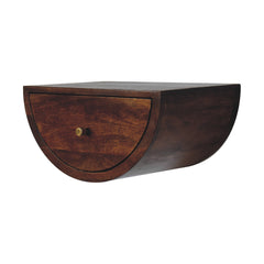 Finley Chestnut Crescent Floating Bedside - Furniture One Shop