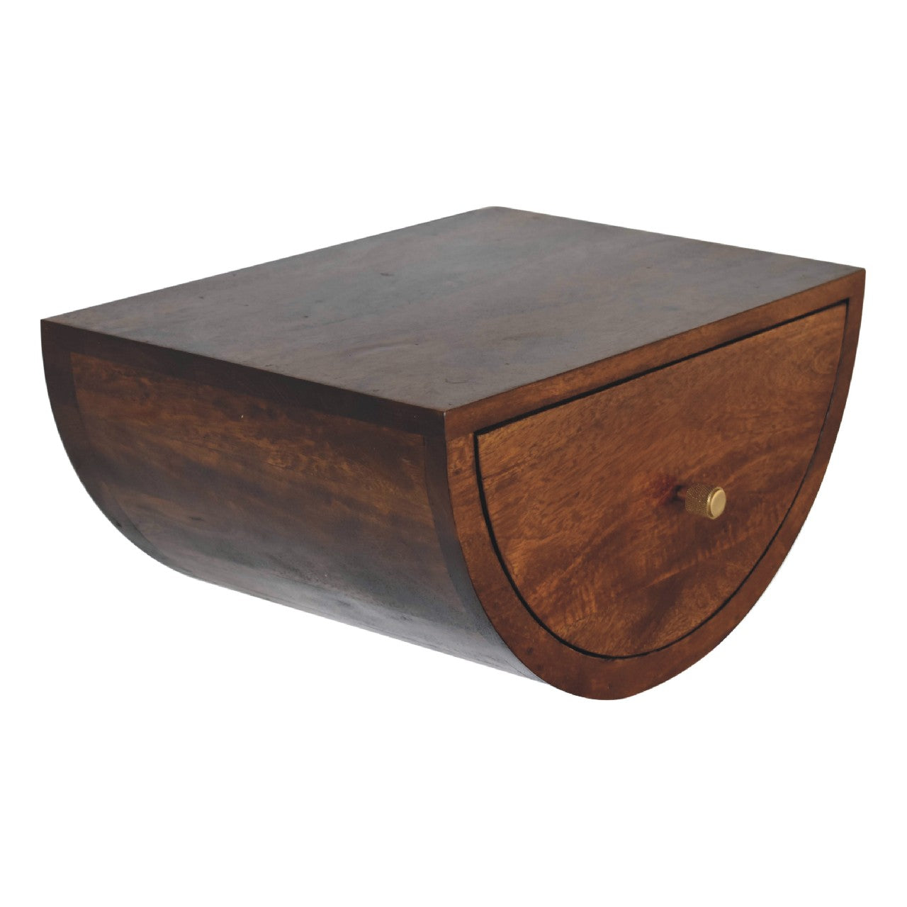 Finley Chestnut Crescent Floating Bedside