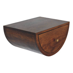Finley Chestnut Crescent Floating Bedside - Furniture One Shop
