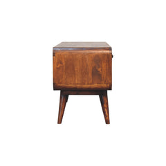 TrendTemple Reverse Curved Chestnut TV Stand - Furniture One Shop