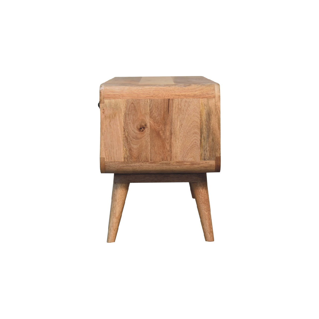 EliteEnclave Reverse Curve Oak-ish TV Stand - Furniture One Shop