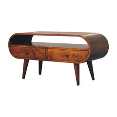 Theo Chestnut Circular TV Stand