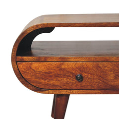 Theo Chestnut Circular TV Stand