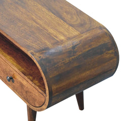 Theo Chestnut Circular TV Stand