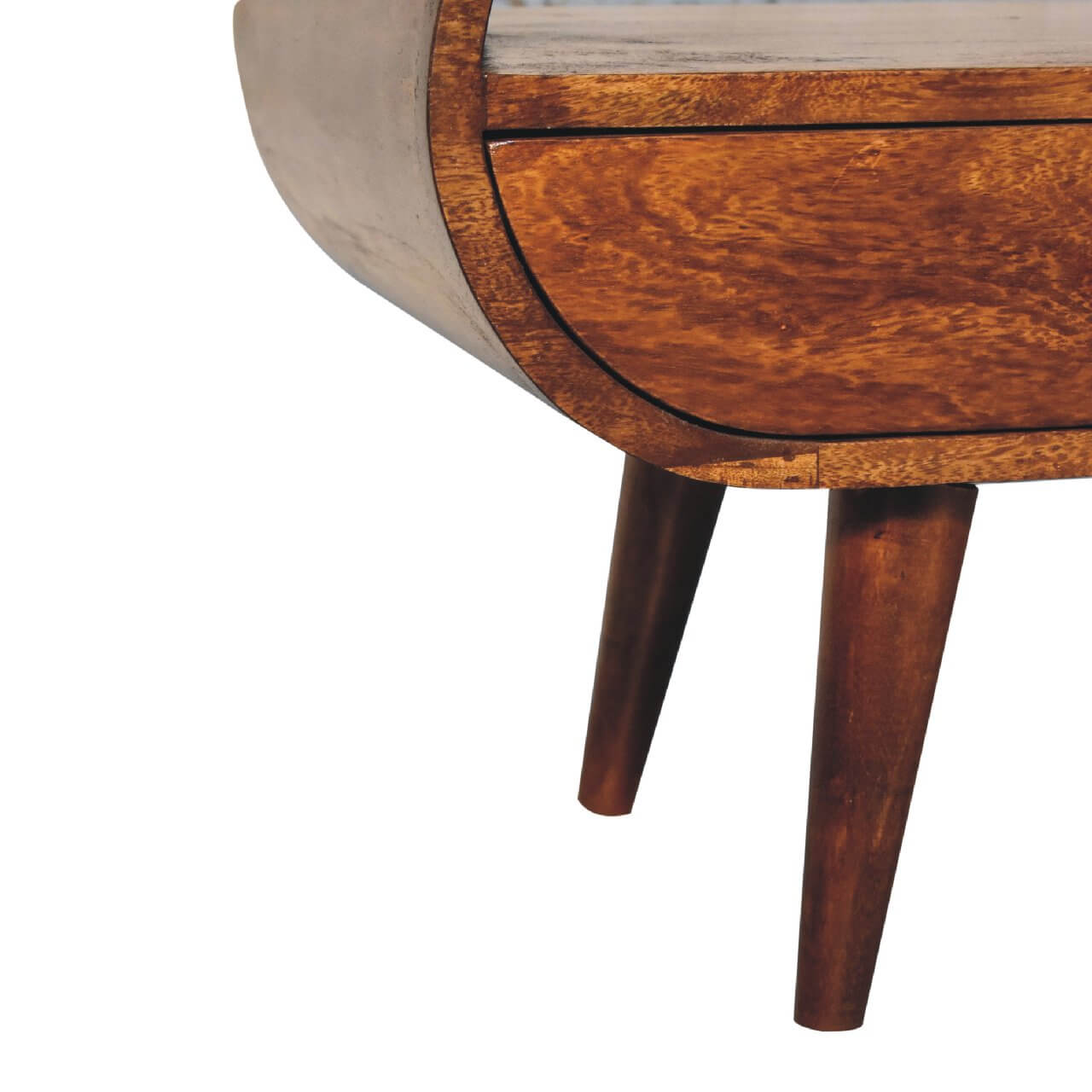 Theo Chestnut Circular TV Stand