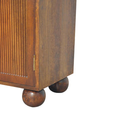 Chestnut Carved Ball Cabinet - Furniture One Shop
