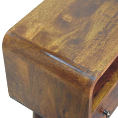 Sophisticated Console Chestnut Nordic Style One Drawer & One Open Slot Console Table