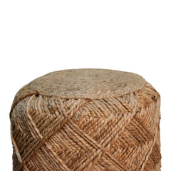 CosyCrest Jute Fiber Footstool Small Pattern