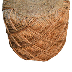 CosyCrest Jute Fiber Footstool Small Pattern