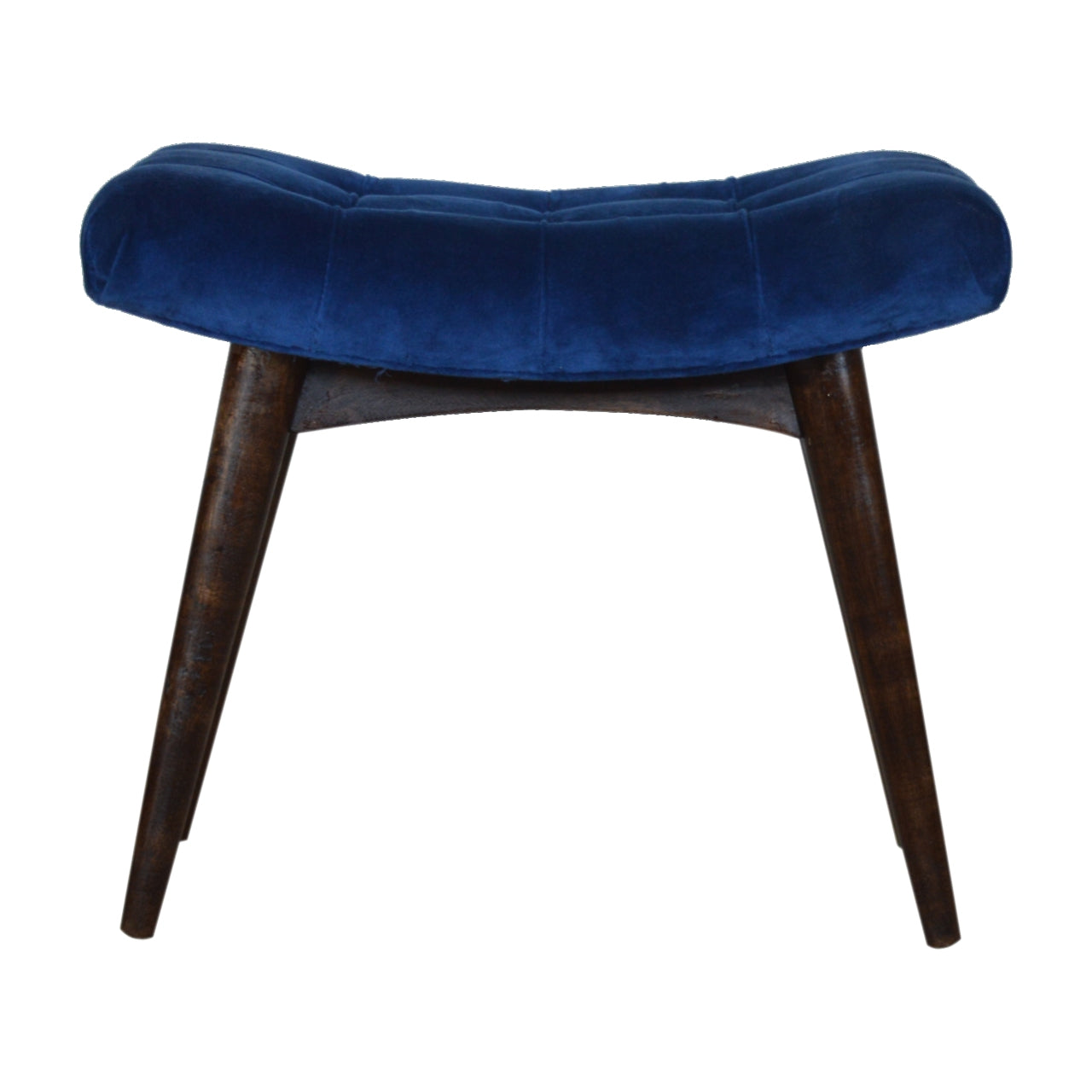 Bite Bench Royal Blue Cotton Velvet Bench