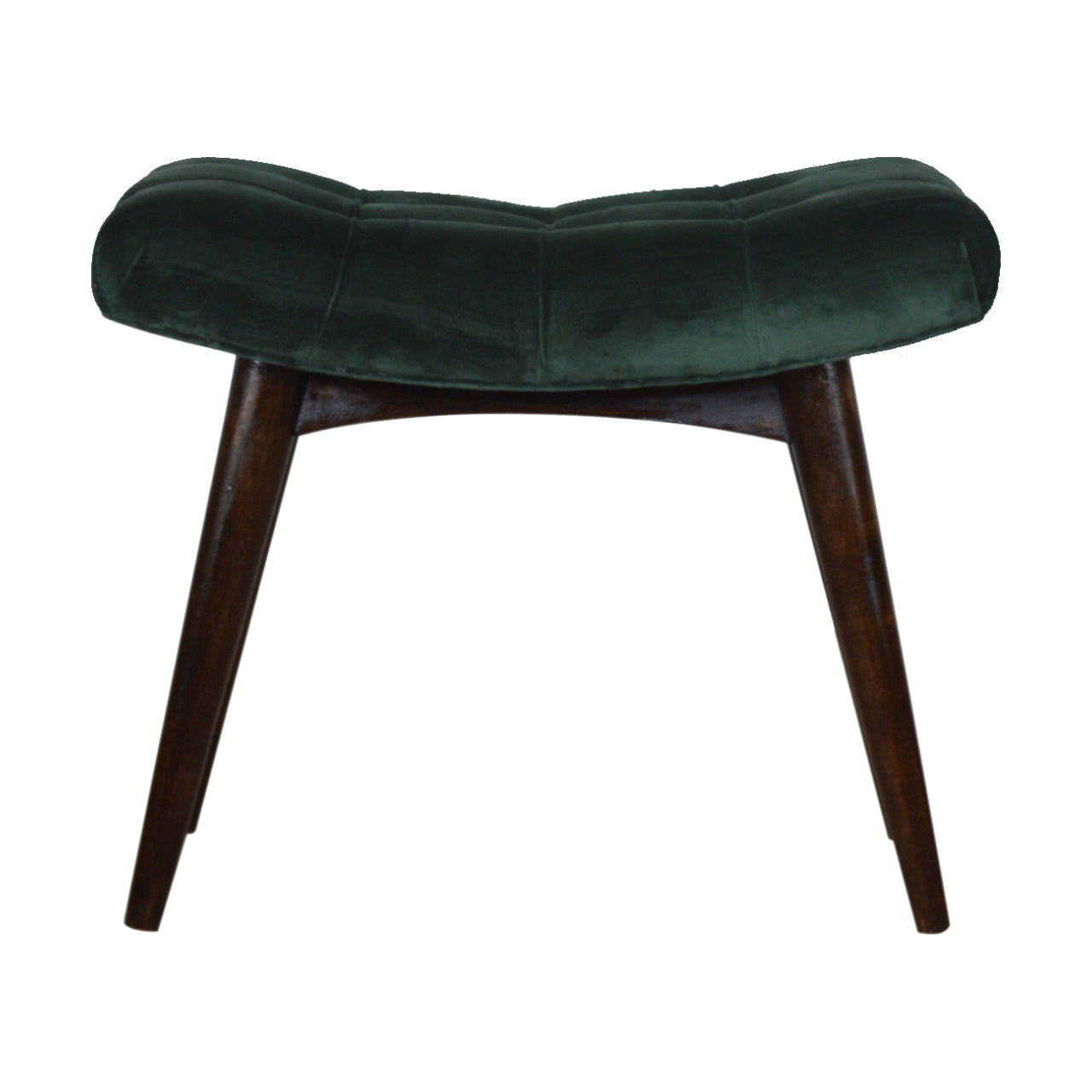 Delish Chaise Emerald Velvet Curve Bench