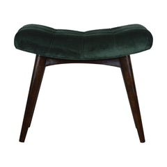 Delish Chaise Emerald Velvet Curve Bench
