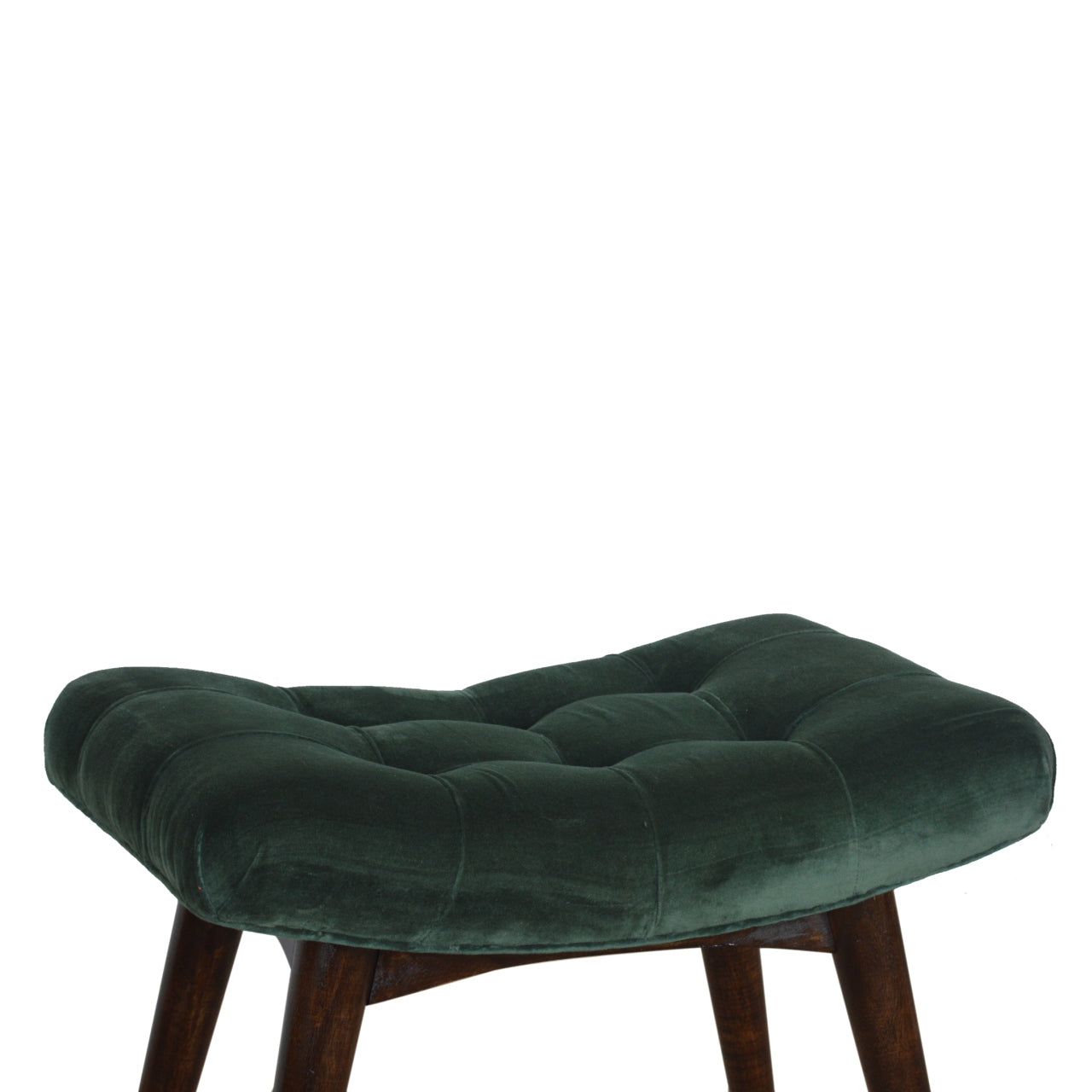 Delish Chaise Emerald Velvet Curve Bench