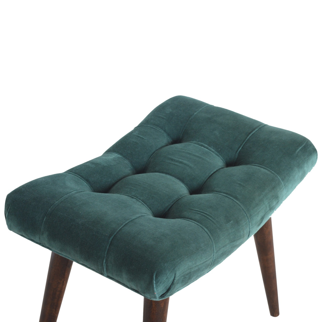 Delish Chaise Emerald Velvet Curve Bench