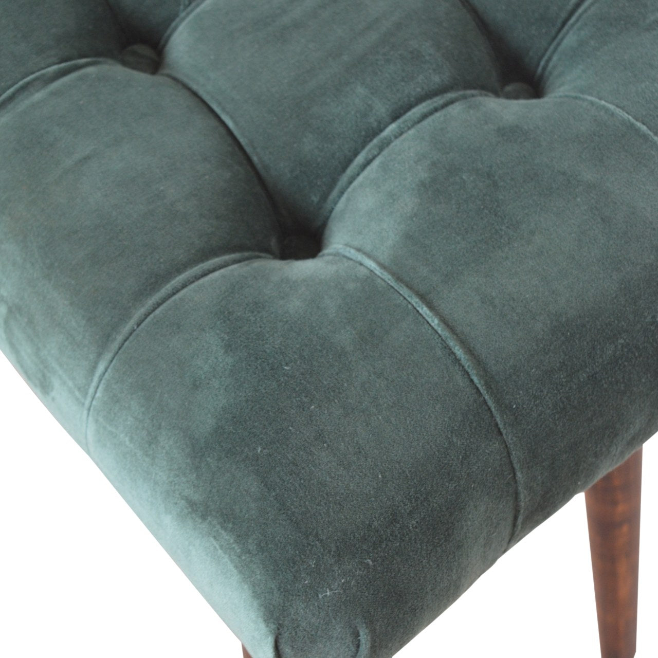 Delish Chaise Emerald Velvet Curve Bench