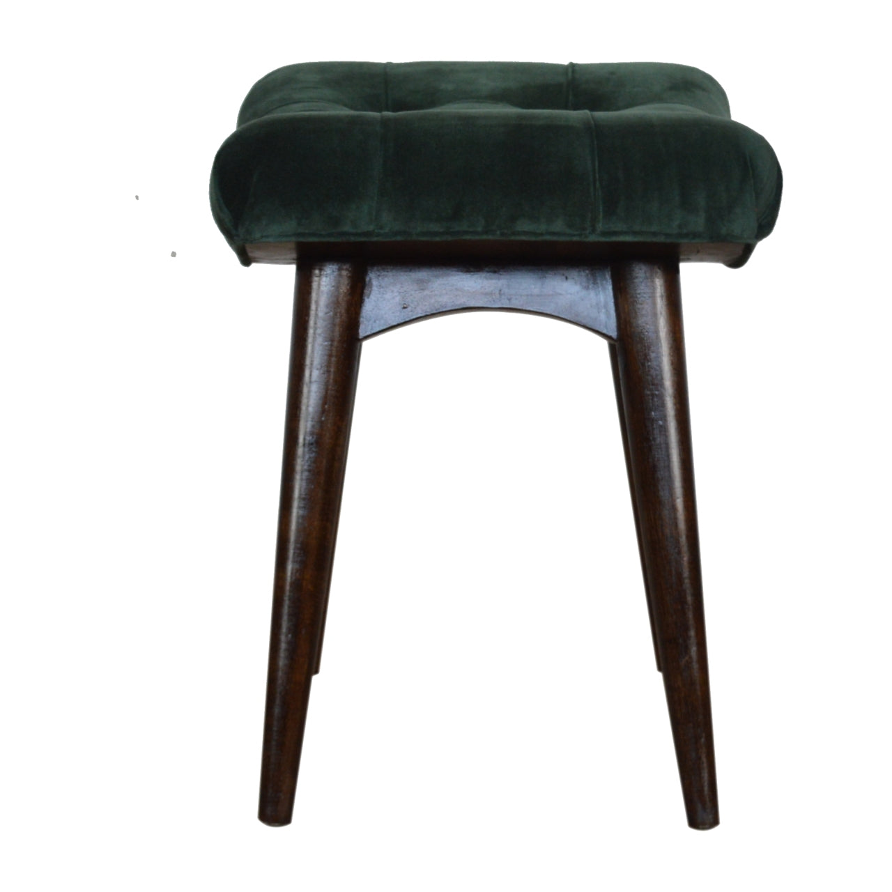 Delish Chaise Emerald Velvet Curve Bench