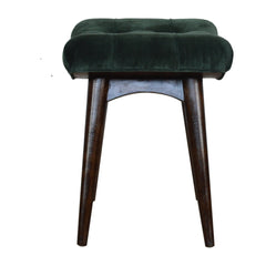Delish Chaise Emerald Velvet Curve Bench