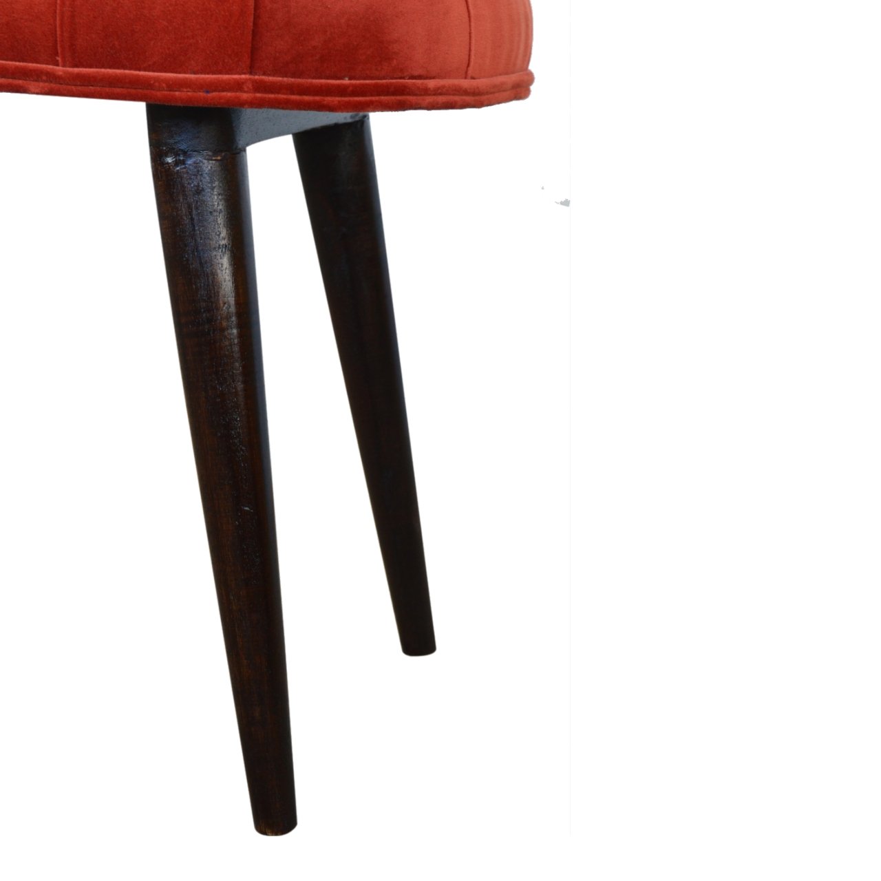 Nomad Nook Brick Red Cotton Velvet Deep Bench