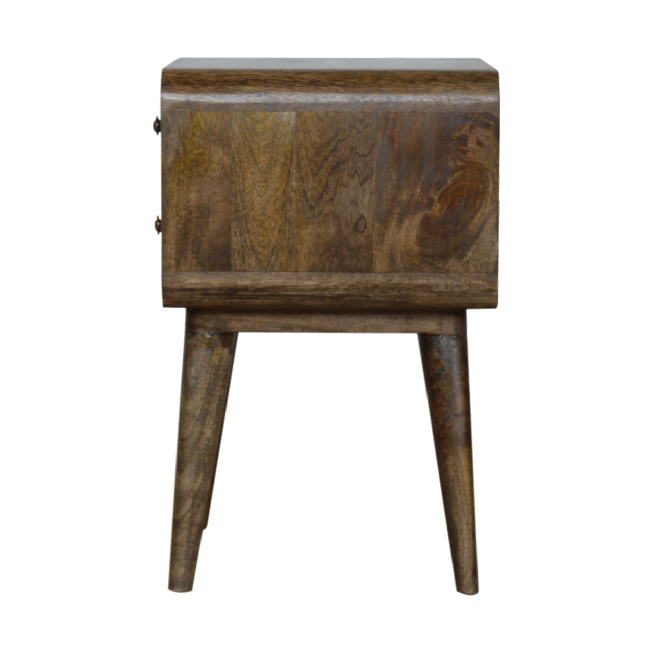 Grosvenor Curved Classic Grey Washed Bedside