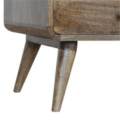 VerveVision Curved Grey Washed TV Stand - Furniture One Shop