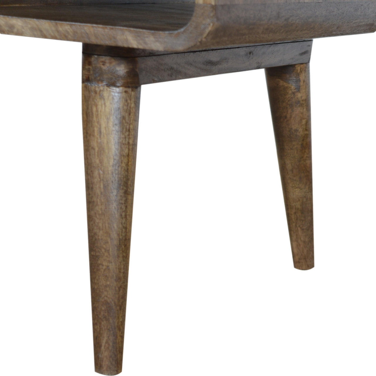 Zen Curved Grey Washed Coffee Table - Furniture One Shop