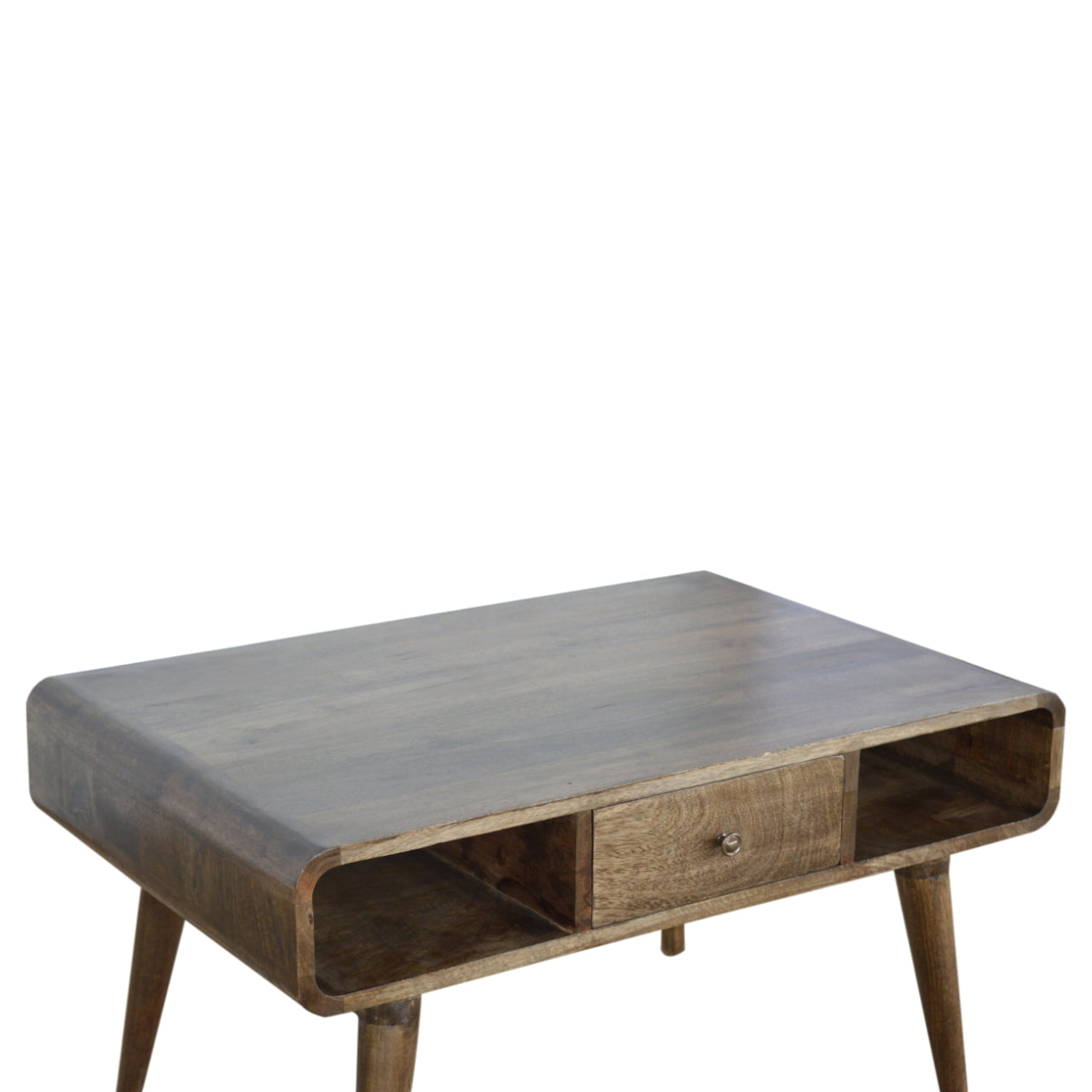 Zen Curved Grey Washed Coffee Table - Furniture One Shop