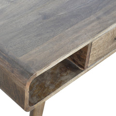 Zen Curved Grey Washed Coffee Table - Furniture One Shop
