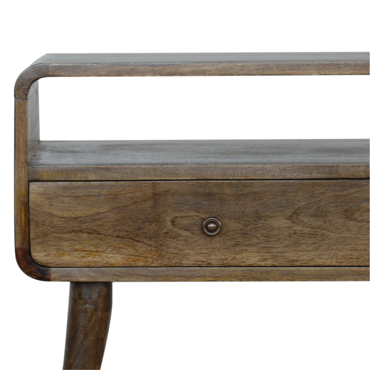 Luxury Console Curved Grey-wash Console Table - Furniture One Shop