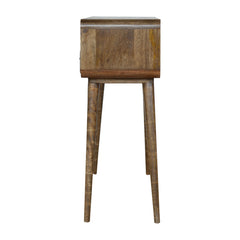 Luxury Console Curved Grey-wash Console Table - Furniture One Shop