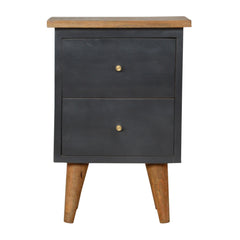 Portman Charcoal Black Hand Painted Bedside