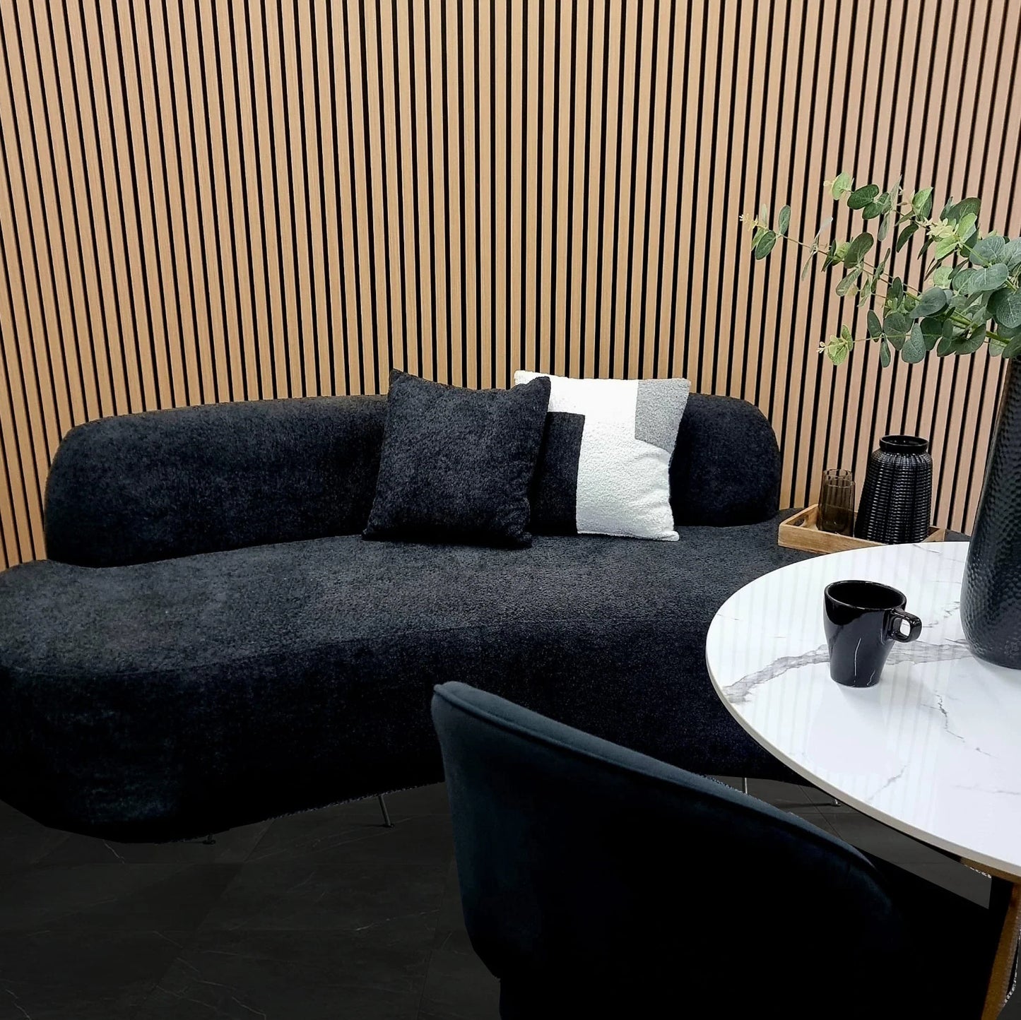 Miami 3 Seater Sofa in Black