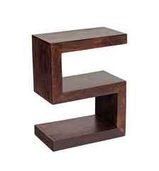 Toko Dark Mango S Shaped Display Unit - UK - Furniture One Shop