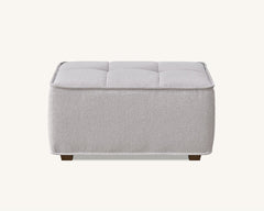 Aluxo Murray Footstool in Putty Boucle Fabric - Furniture One Shop
