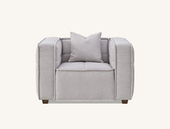 Aluxo Murray Armchair in Putty Boucle Fabric