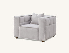 Aluxo Murray Armchair in Putty Boucle Fabric