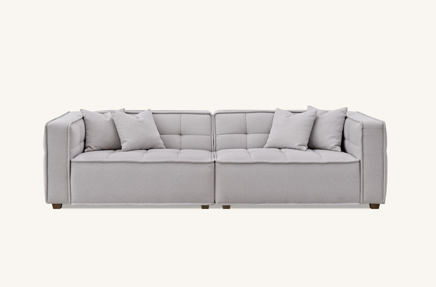 Aluxo Murray 4 Seater Sofa in Putty Boucle Fabric