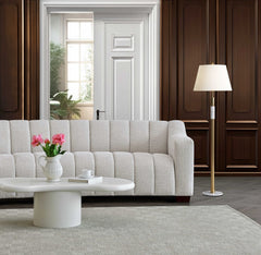 Aluxo Astoria 3 Seater Sofa in Oatmeal Boucle Fabric - Furniture One Shop