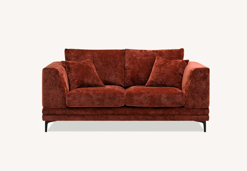 Aluxo Lenox 2 Seater Sofa in Rust Velvet