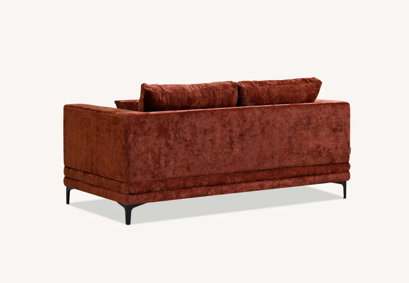 Aluxo Lenox 2 Seater Sofa in Rust Velvet