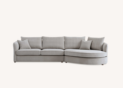 Aluxo Rubin Corner Chaise in Pebble Boucle - Furniture One Shop