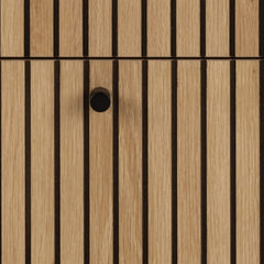 Albany Chest of 3 Drawers in Oak with Black Legs – Powder Coated Steel Base - UK