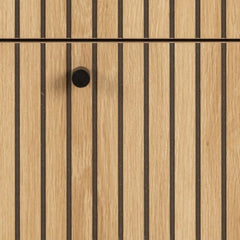 Albany Chest of 4 Drawers in Oak with Black Legs – Powder Coated Steel Base - UK