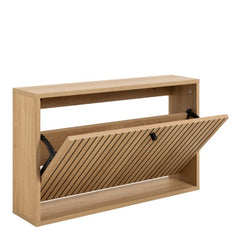 Albany Oak Shoe Cabinet – 1 Flip-Down Door | Stylish Shoe Storage Unit UK