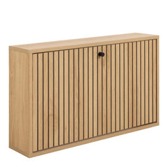 Albany Oak Shoe Cabinet – 1 Flip-Down Door | Stylish Shoe Storage Unit UK